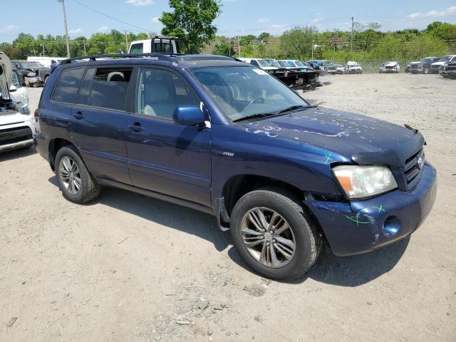 JTEEP21A840044429 - 2004 TOYOTA HIGHLANDER BLUE photo 4