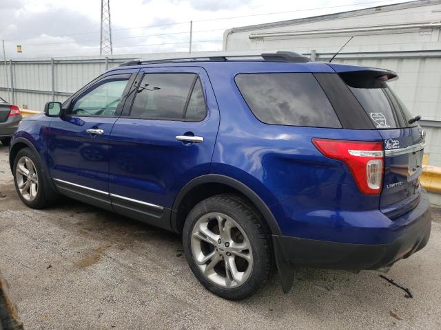 1FM5K8F80DGB69441 - 2013 FORD EXPLORER LIMITED BLUE photo 2