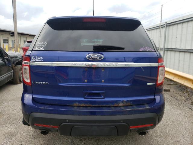 1FM5K8F80DGB69441 - 2013 FORD EXPLORER LIMITED BLUE photo 6