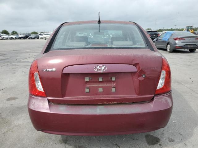 KMHCN46C77U155716 - 2007 HYUNDAI ACCENT GLS BURGUNDY photo 6