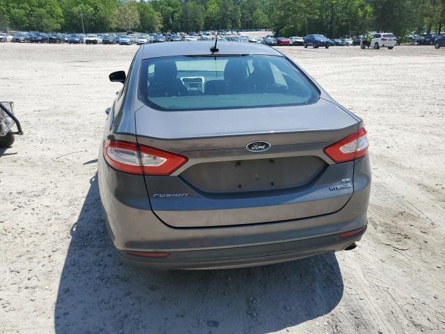 3FA6P0LU0DR276033 - 2013 FORD FUSION SE HYBRID GRAY photo 6