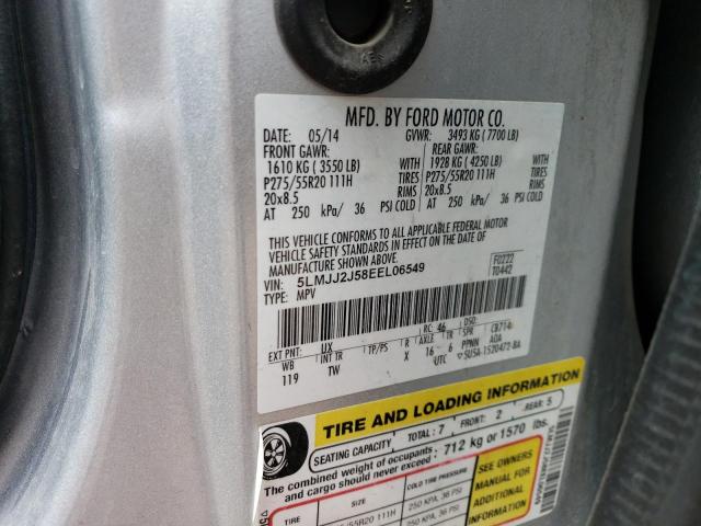 5LMJJ2J58EEL06549 - 2014 LINCOLN NAVIGATOR 银色 照片 14