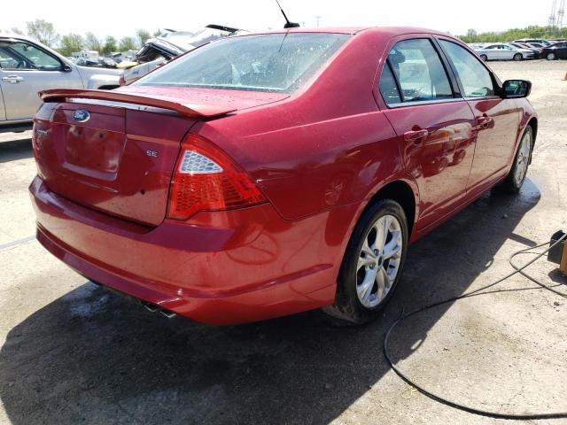 3FAHP0HA5CR391085 - 2012 FORD FUSION SE BURGUNDY photo 3