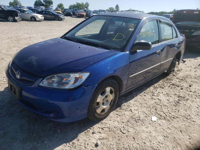 2HGES16364H599741 - 2004 HONDA CIVIC DX VP Mavi foto 2