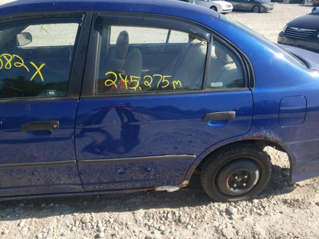 2HGES16364H599741 - 2004 HONDA CIVIC DX VP Mavi foto 9