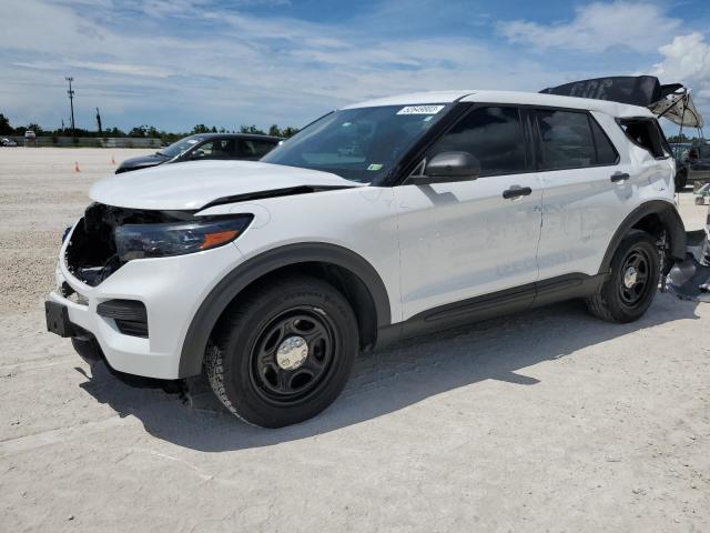 1FM5K8AB8MGB04355 - 2021 FORD EXPLORER POLICE INTERCEPTOR WHITE photo 1