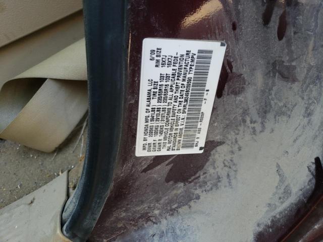 5FNRL38249B059590 - 2009 HONDA ODYSSEY LX MAROON photo 13