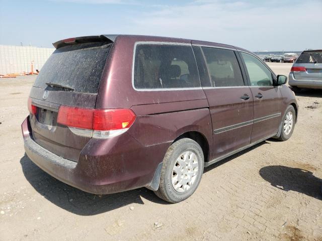 5FNRL38249B059590 - 2009 HONDA ODYSSEY LX MAROON photo 3