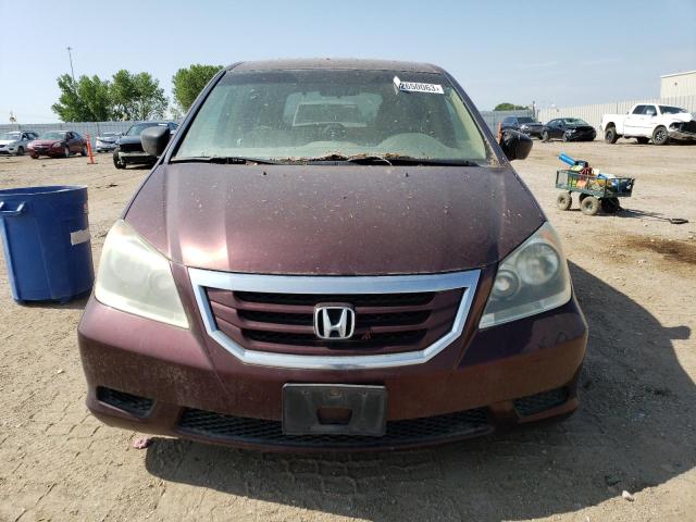 5FNRL38249B059590 - 2009 HONDA ODYSSEY LX MAROON photo 5