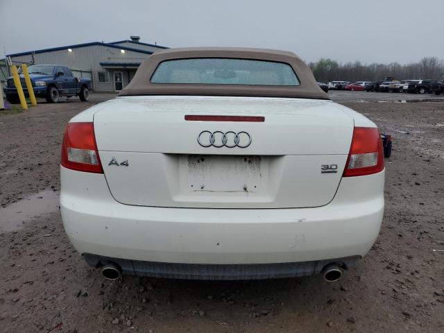 WAUDT48H15K015450 - 2005 AUDI A4 QUATTRO CABRIOLET WHITE photo 6