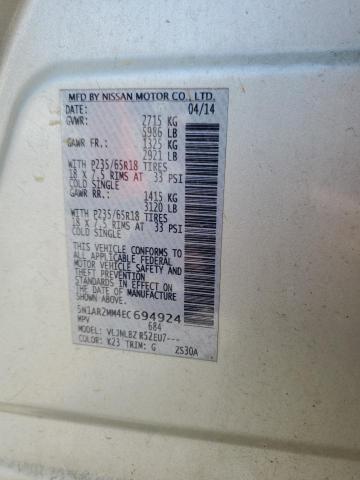 5N1AR2MM4EC694924 - 2014 NISSAN PATHFINDER S ვერცხლისფერი ფოტო 13