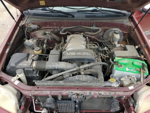5TBRT34194S456142 - 2004 TOYOTA TUNDRA ACCESS CAB SR5 RED photo 11