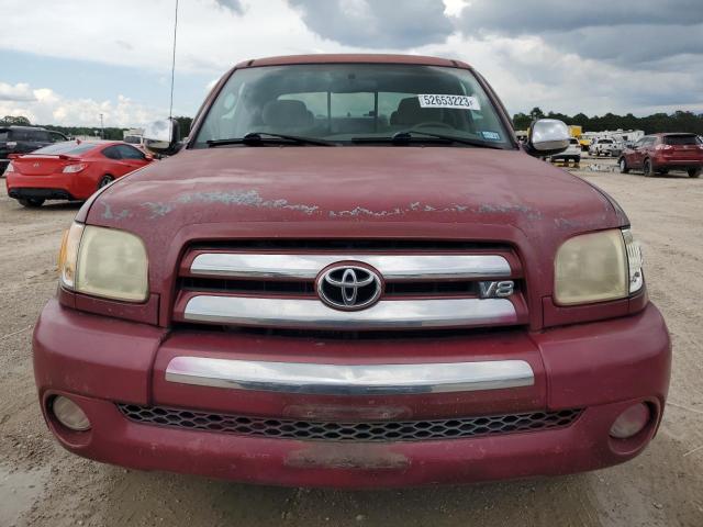5TBRT34194S456142 - 2004 TOYOTA TUNDRA ACCESS CAB SR5 RED photo 5