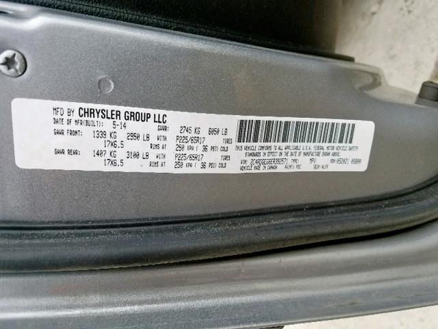 2C4RDGEG6ER392571 - 2014 DODGE GRAND CARAVAN R/T  photo 10