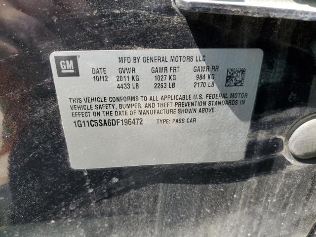 1G11C5SA6DF196472 - 2013 CHEVROLET MALIBU 1LT 黑色 照片 12