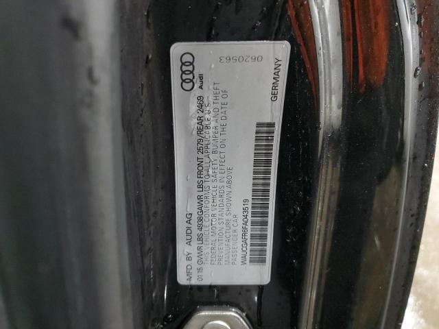 WAUCGAFR6FA043519 - 2015 AUDI S5 PREMIUM PLUS 黑色 照片 13