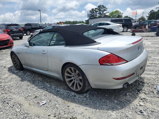 WBAEB53568CX63443 - 2008 BMW 650 I SILVER photo 2