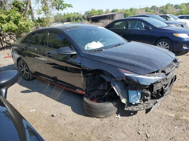 KMHLW4AK6NU001586 - 2022 HYUNDAI ELANTRA N BLACK photo 4