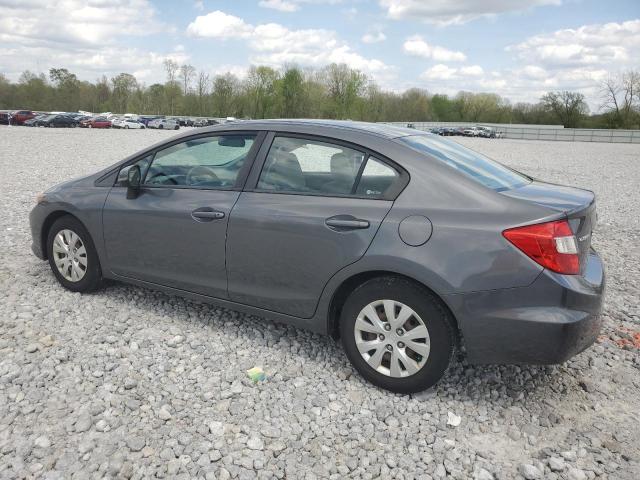 19XFB2F50CE010512 - 2012 HONDA CIVIC LX GRAY photo 2