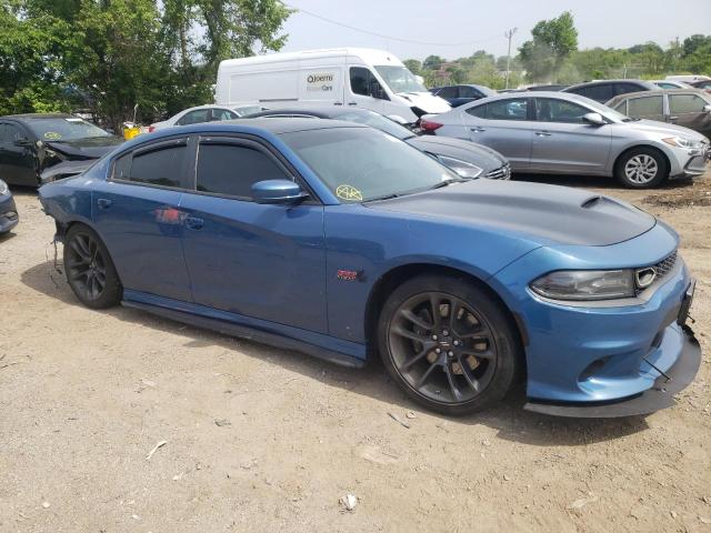 2C3CDXGJ7LH248596 - 2020 DODGE CHARGER SCAT PACK BLUE photo 4