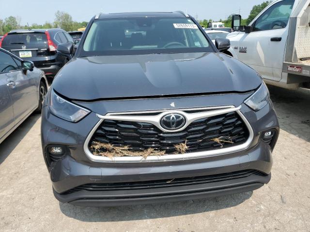5TDGZRBH2NS250419 - 2022 TOYOTA HIGHLANDER XLE GRAY photo 5