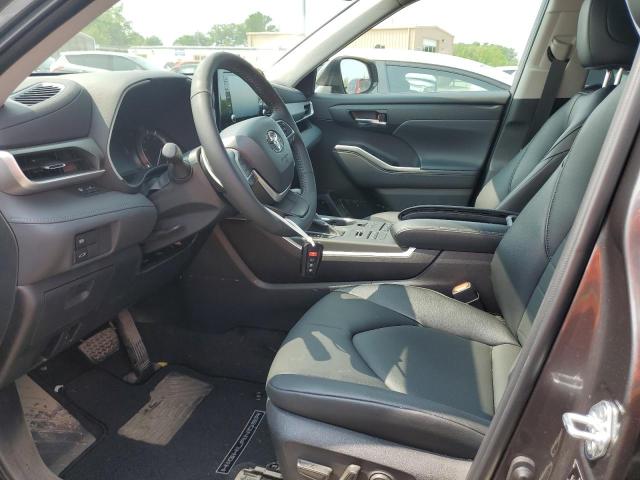 5TDGZRBH2NS250419 - 2022 TOYOTA HIGHLANDER XLE GRAY photo 7