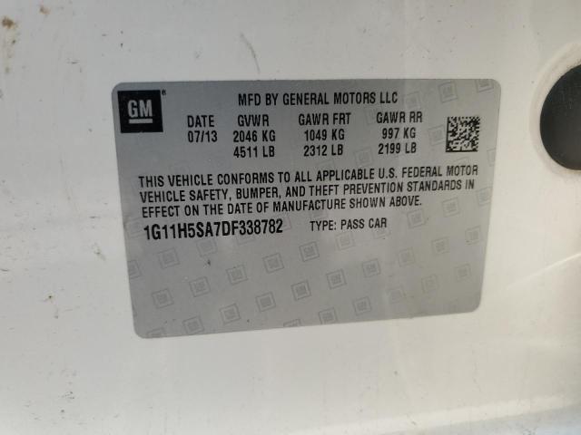 1G11H5SA7DF338782 - 2013 CHEVROLET MALIBU LTZ კრემისფერი ფოტო 12