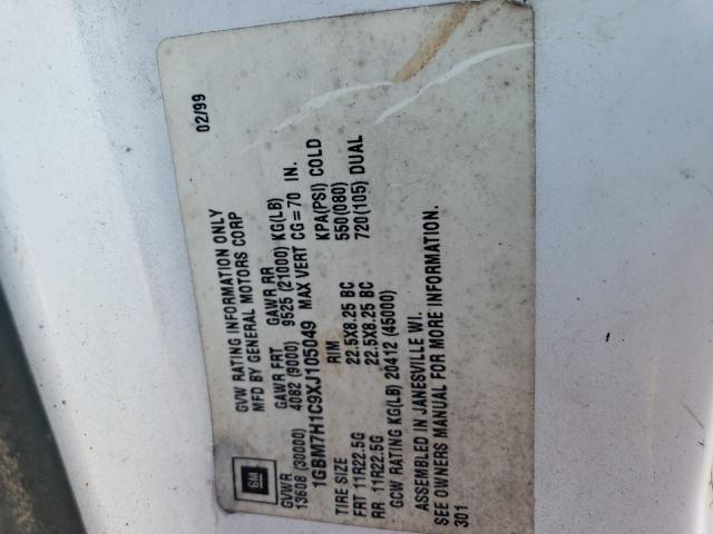 1GBM7H1C9XJ105049 - 1999 CHEVROLET C-SERIES C7H042 WHITE photo 9