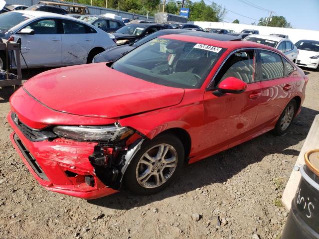 2HGFE1F73NH317944 - 2022 HONDA CIVIC EX RED photo 1