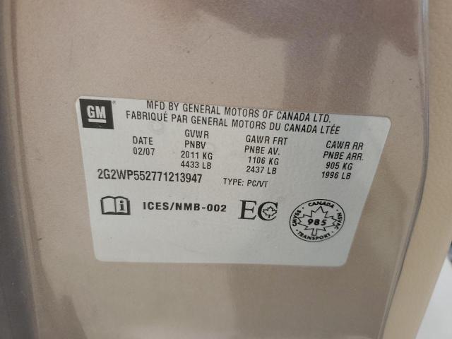 2G2WP552771213947 - 2007 PONTIAC GRAND PRIX 棕色 照片 12