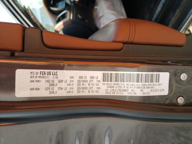 1C4RJFJT5GC306037 - 2016 JEEP GRAND CHER SUMMIT Boz foto 13