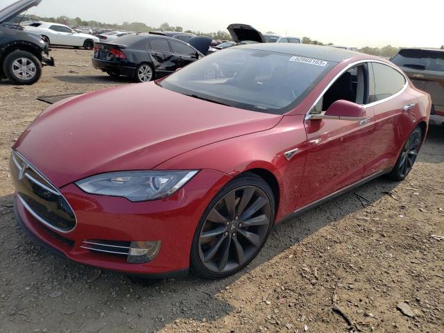 5YJSA1DG9DFP20827 - 2013 TESLA MODEL S Կարմիր լուսանկար 1