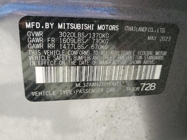 ML32AWHJ3PH007111 - 2023 MITSUBISHI MIRAGE SE CHARCOAL photo 12