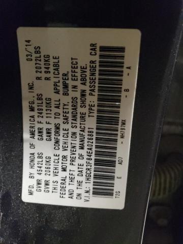 1HGCR3F84EA026881 - 2014 HONDA ACCORD EXL GRAY photo 12