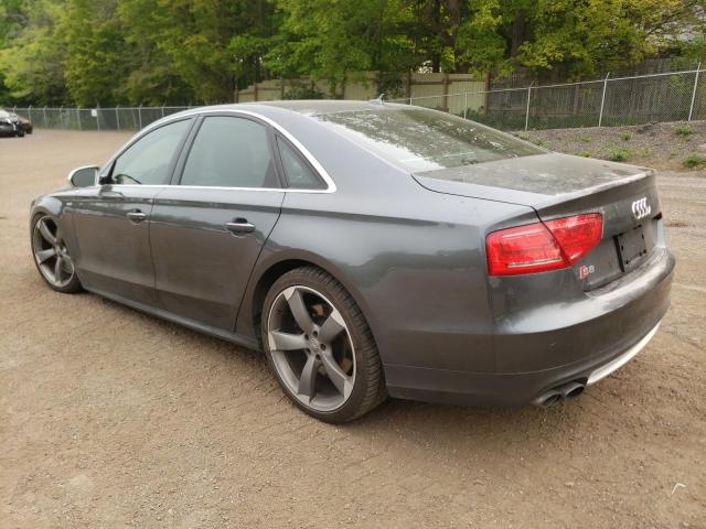 WAUD2AFD7DN030324 - 2013 AUDI S8 QUATTRO GRAY photo 2