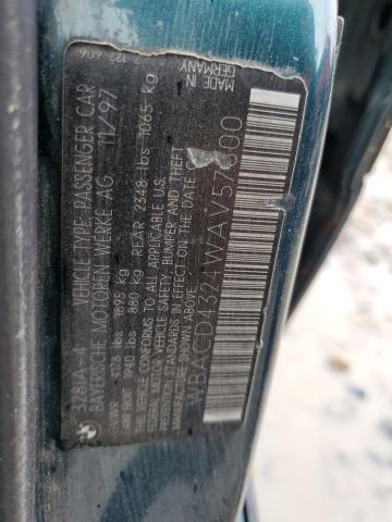 WBACD4324WAV57600 - 1998 BMW 328 I AUTOMATIC GREEN photo 12