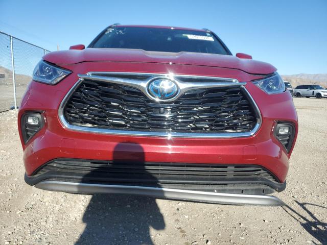 5TDEBRCH7MS057434 - 2021 TOYOTA HIGHLANDER HYBRID PLATINUM RED photo 5