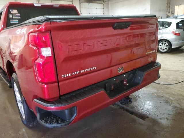 1GCPYBEK5MZ154749 - 2021 CHEVROLET SILVERADO K1500 CUSTOM RED photo 6