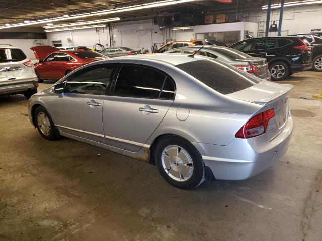 JHMFA36247S021562 - 2007 HONDA CIVIC HYBRID SILVER photo 2