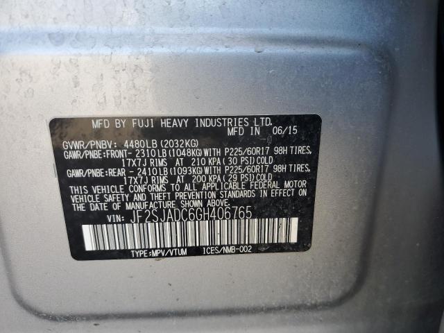 JF2SJADC6GH406765 - 2016 SUBARU FORESTER 2.5I PREMIUM 银色 照片 14