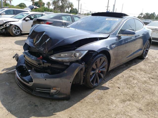 5YJSA1H22FFP71233 - 2015 TESLA MODEL S 85D GRAY photo 1