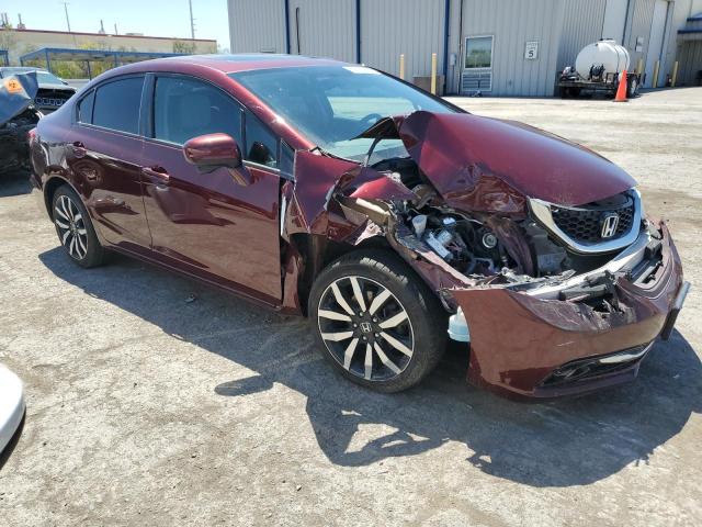 2HGFB2F96FH529013 - 2015 HONDA CIVIC EXL 勃艮第红 照片 4