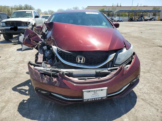 2HGFB2F96FH529013 - 2015 HONDA CIVIC EXL 勃艮第红 照片 5
