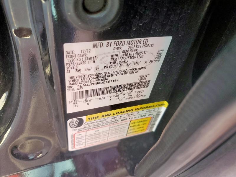 5LMJJ2H50DEL03164 - 2013 LINCOLN NAVIGATOR BLACK photo 13