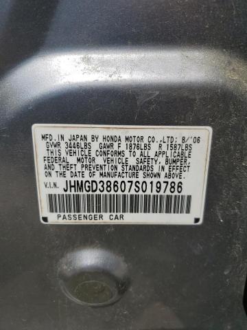 JHMGD38607S019786 - 2007 HONDA FIT S 灰色 照片 13