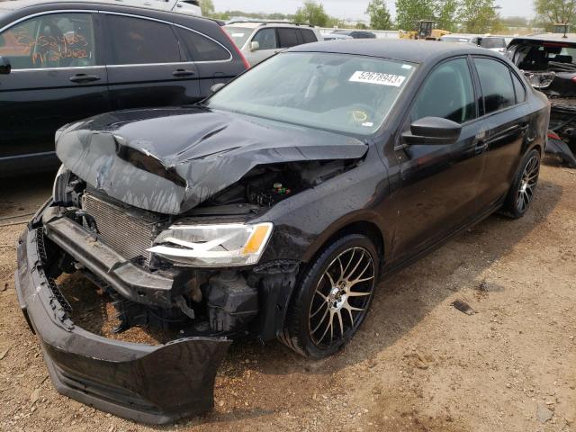 3VW2K7AJ4FM243851 - 2015 VOLKSWAGEN JETTA BASE BLACK photo 1