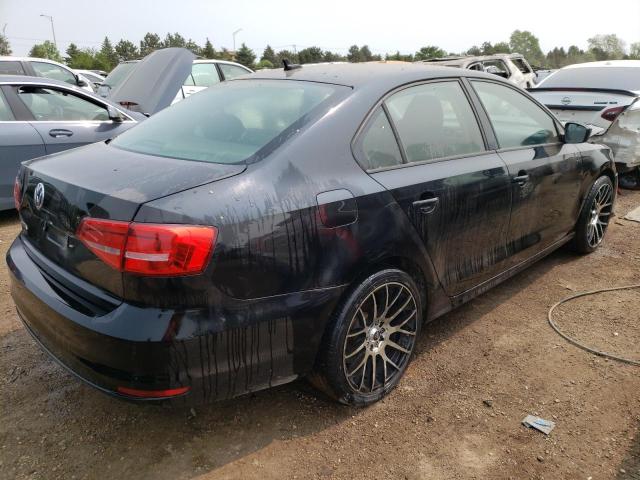 3VW2K7AJ4FM243851 - 2015 VOLKSWAGEN JETTA BASE BLACK photo 3