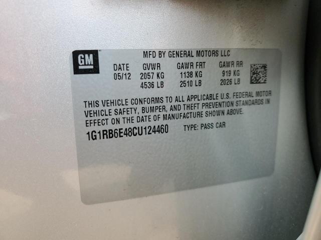 1G1RB6E48CU124460 - 2012 CHEVROLET VOLT GRAY photo 12