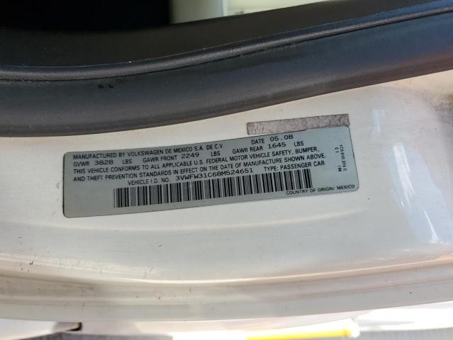 3VWFW31C68M524651 - 2008 VOLKSWAGEN NEW BEETLE TRIPLE WHITE WHITE photo 12