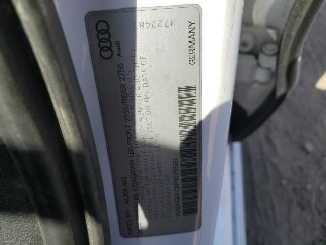 WAUHGAFCXFN015586 - 2015 AUDI A6 PRESTIGE WHITE photo 12